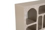 Hanah Home Consola Liva 120 - Mueble de Entrada o Salón con Puertas, 120x74x37 cm, color Mármol Travertino y Arenisca